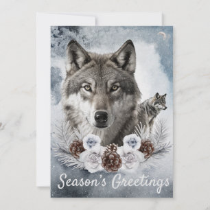 Wolves Watercolor Winter Weihnachten