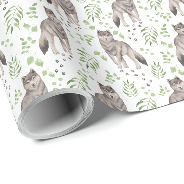 Wolves Wrapping Paper Geschenkpapier (Rolleneckpunkt)