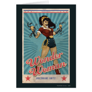 Woman Amazonas vereintes Vintage-Poster