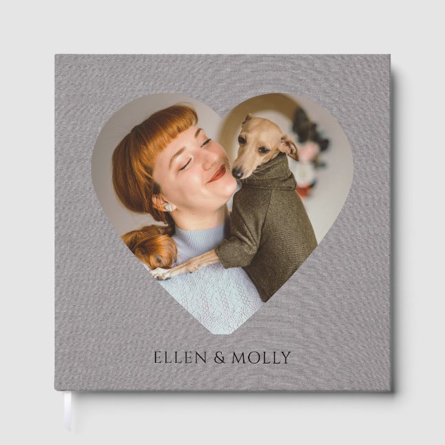Woman And Dog Photo Album Book Gästebuch (Vorderseite)