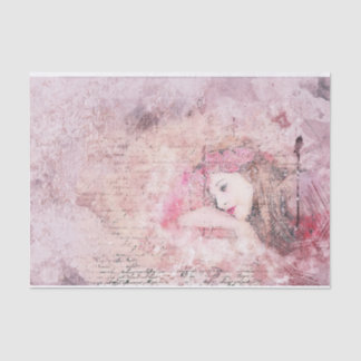 Woman Dreams in Shades of Pink Tissue Paper Seidenpapier
