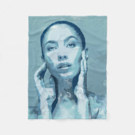 "Woman in Blue" Fleecedecke