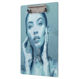 "Woman in Blue" Klemmbrett