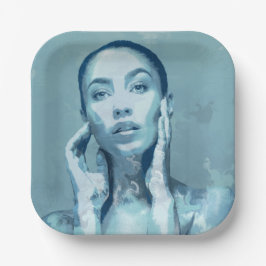 "Woman in Blue" Pappteller