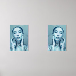 "Woman in Blue" Poster mat Bilderwand Sets