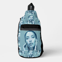 "Woman in Blue" Premium Canvas Crossbody Bag