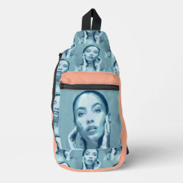 "Woman in Blue" Premium Canvas Crossbody Bag