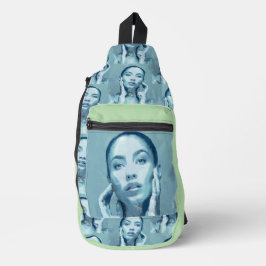 "Woman in Blue" Premium Canvas Crossbody Bag