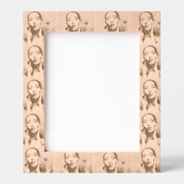 "Woman in Blue" Premium Canvas Geätzte Rahmen