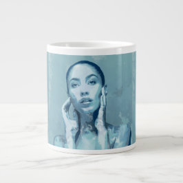"Woman in Blue" Premium Canvas  Jumbo-Tasse