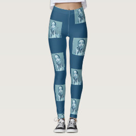 "Woman in Blue" Premium Canvas Leggings