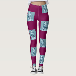 "Woman in Blue" Premium Canvas Leggings
