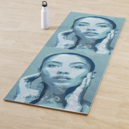 "Woman in Blue" Premium Canvas Yogamatte