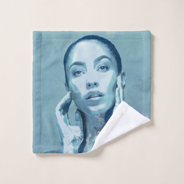 "Woman in Blue" Waschlappen (Waschlappen)