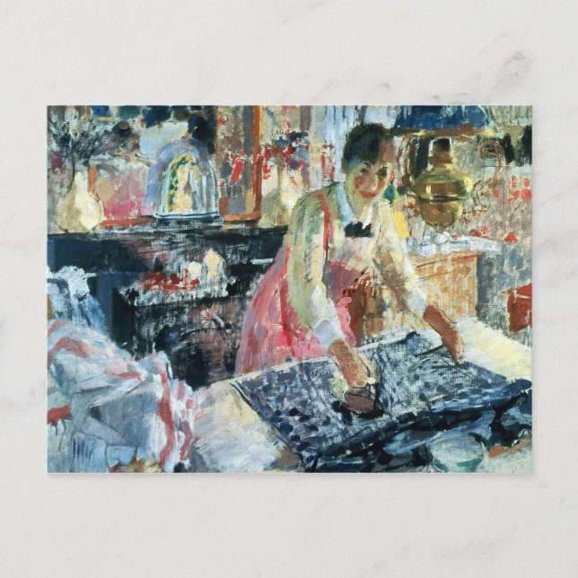 Woman Ironing, 1912 Postkarte (Vorderseite)