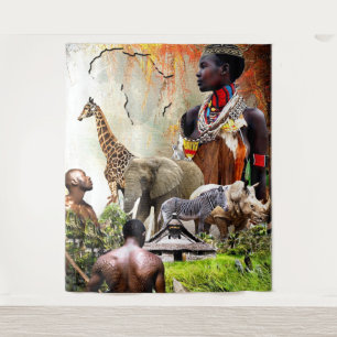Woman King • Afrozenterierter Wandbehang Wandteppich
