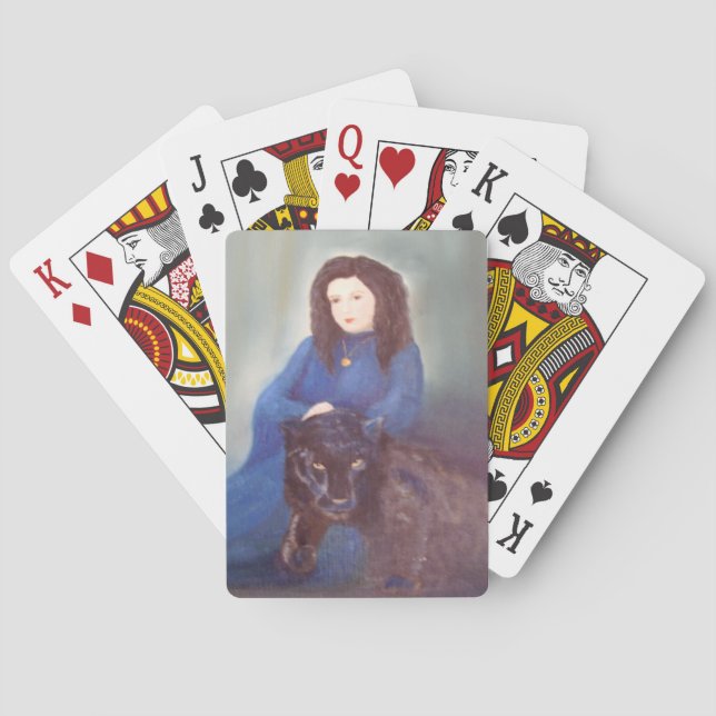 Woman n Black Panther Playing Cards Spielkarten (Rückseite)