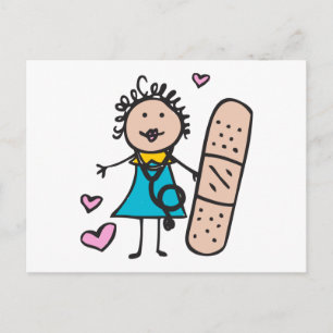 Woman Nurse Postkarte