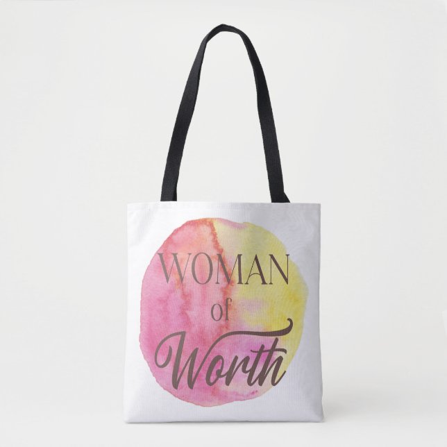 Woman of Worth Tote Bag (Vorderseite)