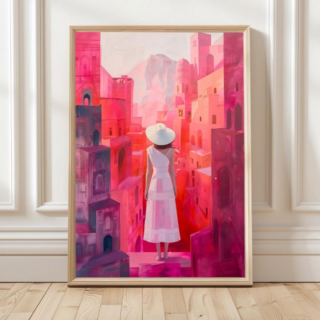 Woman Oil Painting Print, Home Decor Impasto Conte Poster (Von Creator hochgeladen)