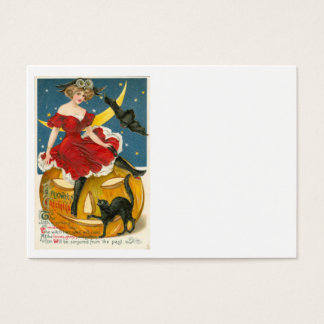 Woman Owl Bat Crescent Moon Jack O' Lantern