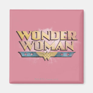Woman Pencil Logo Magnet