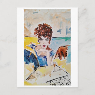 Woman Postkarte