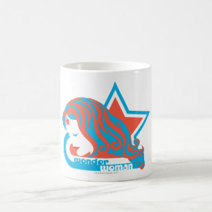 Woman Red & Blue Star Tasse