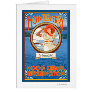 Woman Riding Ferry - Hood Canal, Washington