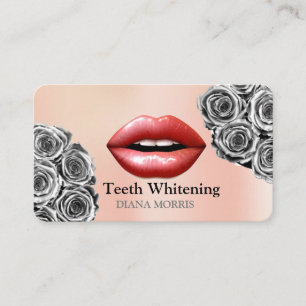 Woman Smile Teeth Whitening Zahnpflege Visitenkarte