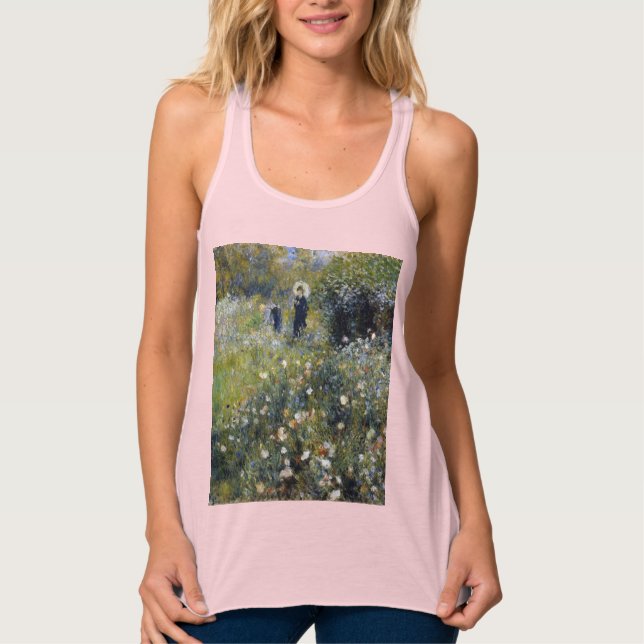 Woman with a Parasol in a Garden by Auguste Renoir Tank Top (Vorderseite)