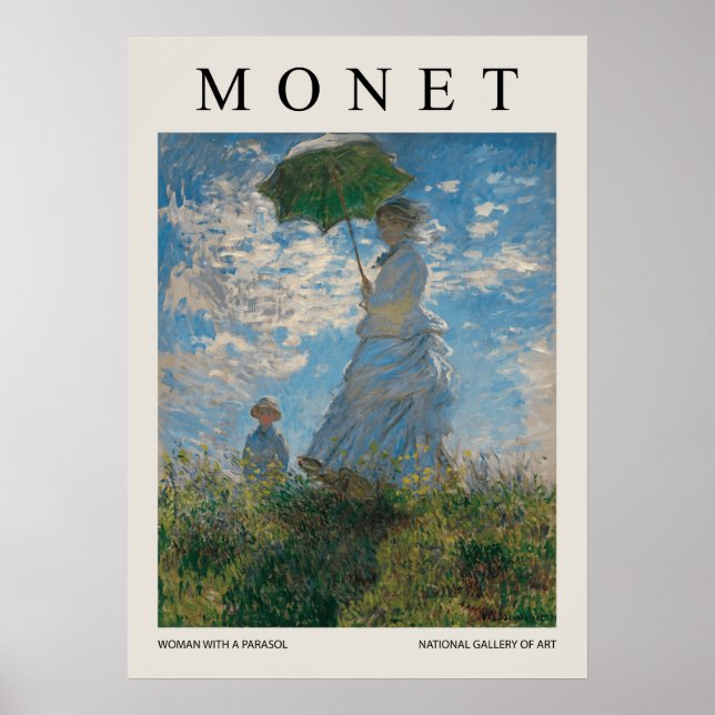 Woman With A Parasol Poster (Vorne)