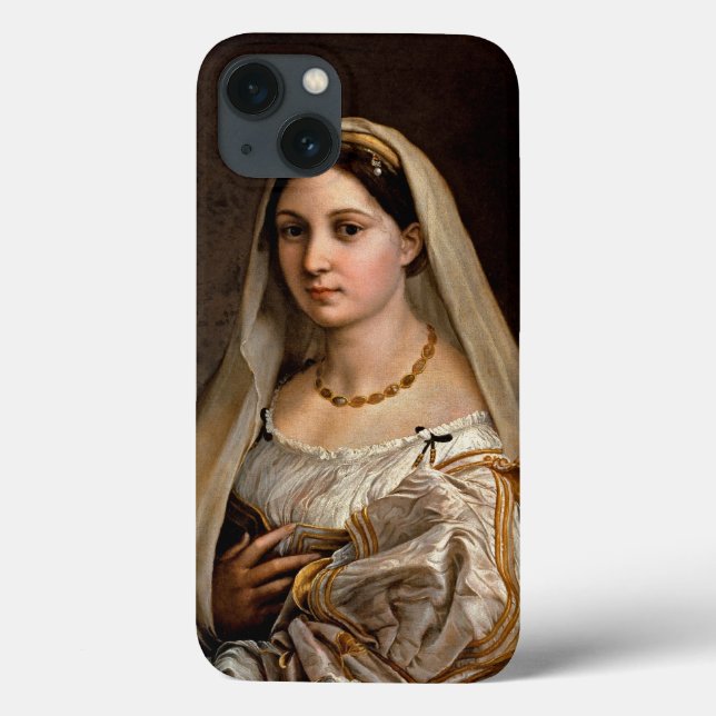 Woman with a veil La Donna Velata Raphael Santi Case-Mate iPhone Hülle (Rückseite)
