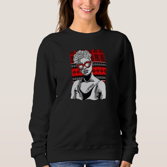 Woman with Afrobeat Tattoo 1 Sweatshirt (Vorderseite)
