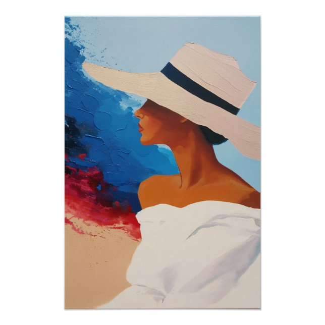 woman with Hat Poster (Vorderseite)