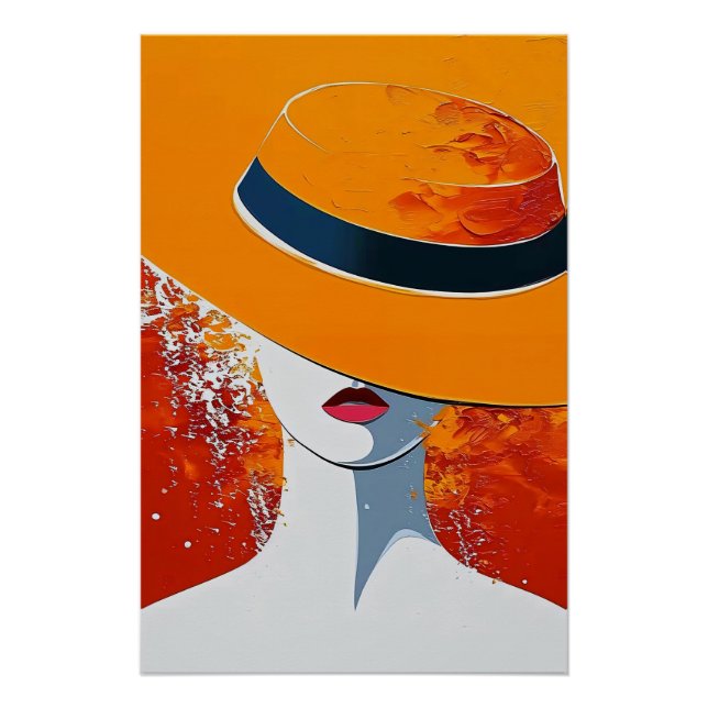 Woman with Hat Poster (Vorderseite)