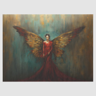 Woman with wings, Angel, Decoupage, Tissue paper, Seidenpapier