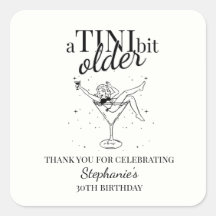 Woman's A Tini Bit Older Martini 30th Birthday