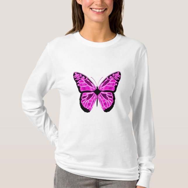 Woman's Butterfly Long Sleeve Shirt (Vorderseite)