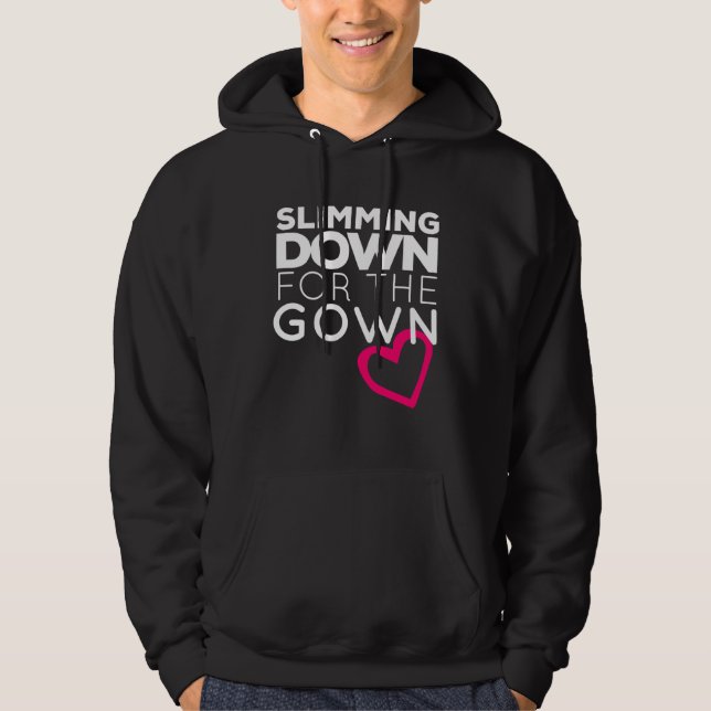 Womans  Cute Slimming Down for the Gown Hoodie (Vorderseite)