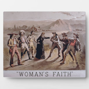 'Woman's Faith' (colour litho) Fotoplatte
