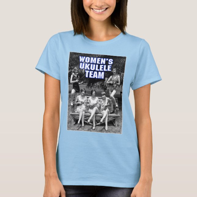 Woman's Uke Team Ladys Ringer T - Shirt (Vorderseite)