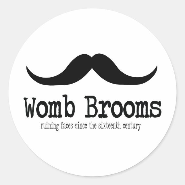 Womb Brooms Runder Aufkleber (Vorderseite)