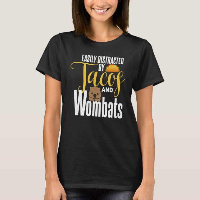 Womba Funny Taco Lover Niedlich Tacos Wombat Lover T-Shirt (Vorderseite)