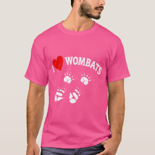 Wombat Australian Bag Team I Liebe Wombats T-Shirt