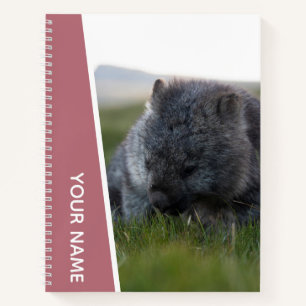 Wombat Australien Süße Tier essen, Rose Gold Notizbuch