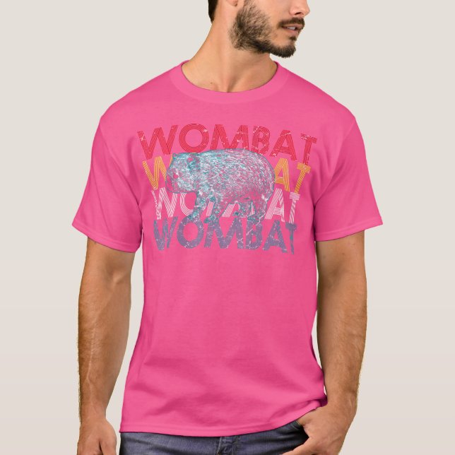 Wombat Australien Tierfarben T-Shirt (Vorderseite)