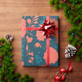 Wombat Blumenschmuck Personalisiertes Muster Geschenkpapier