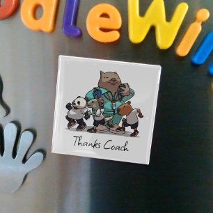 Wombat Cartoon Danke Trainer Sportlehrer Kunstwerk Magnet