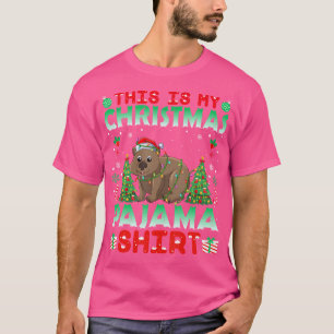 Wombat Christmas Hat Xmas Wombat Lover T-Shirt